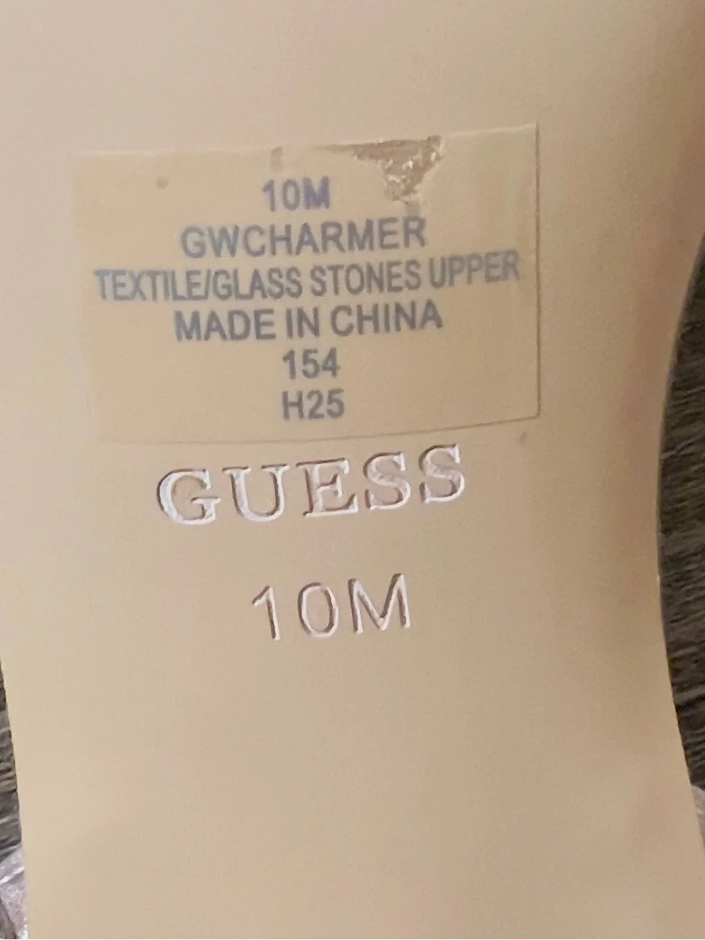 GUESS Charmer Rhinestone Charm Heels-Size 10